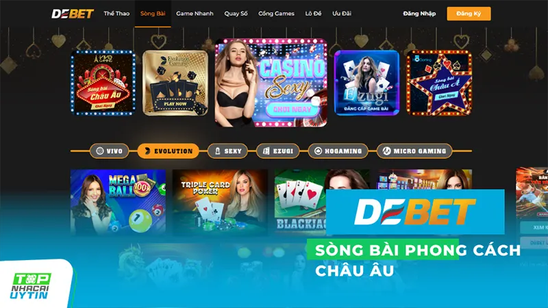 Debet và sòng bài phong cách Châu Âu